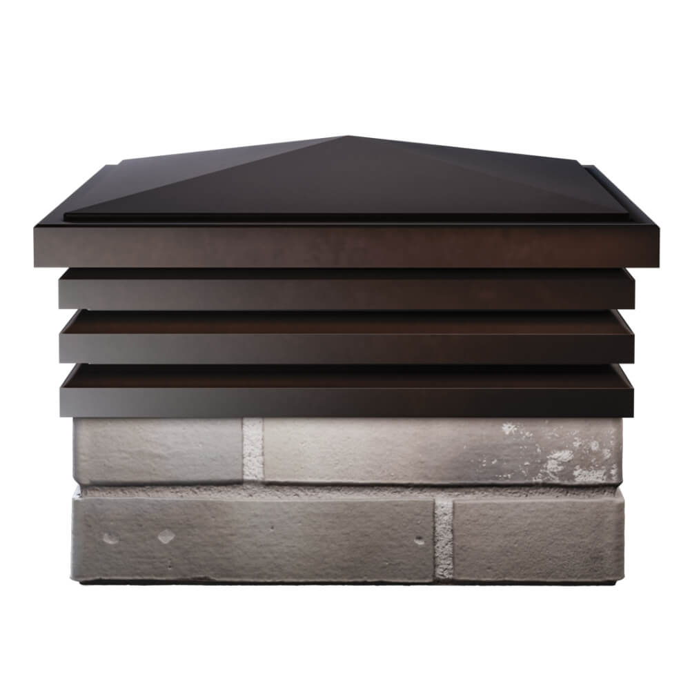 Колпак Zking Бона ХайТек Коричневый на столб 1.5х1.5 кирпича (385х385мм) Псков фото