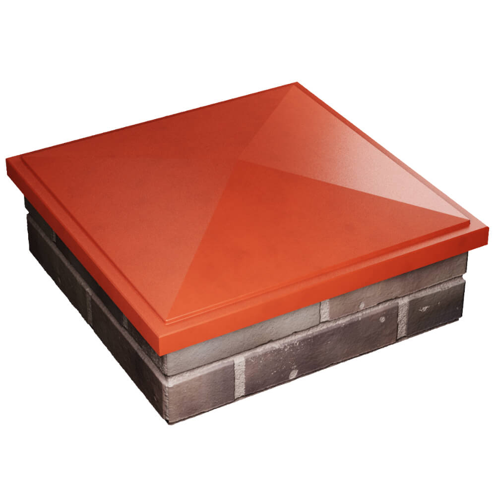 Колпак Zking БонаМоно Красный на столб 2х2 кирпича (515х515, 530х530мм) в Пскове фото