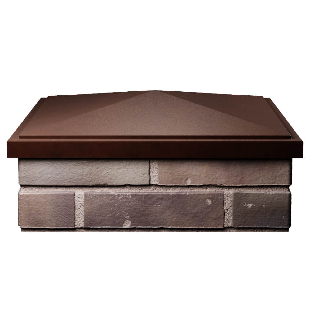 Колпак Zking БонаМоно Коричневый на столб 2х2 кирпича (515х515, 530х530мм) Псков фото