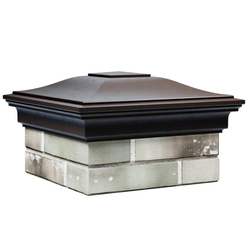 Колпак Zking Монблан Коричневый на столб 1.5х1.5 кирпича (385х385мм) в Пскове фото