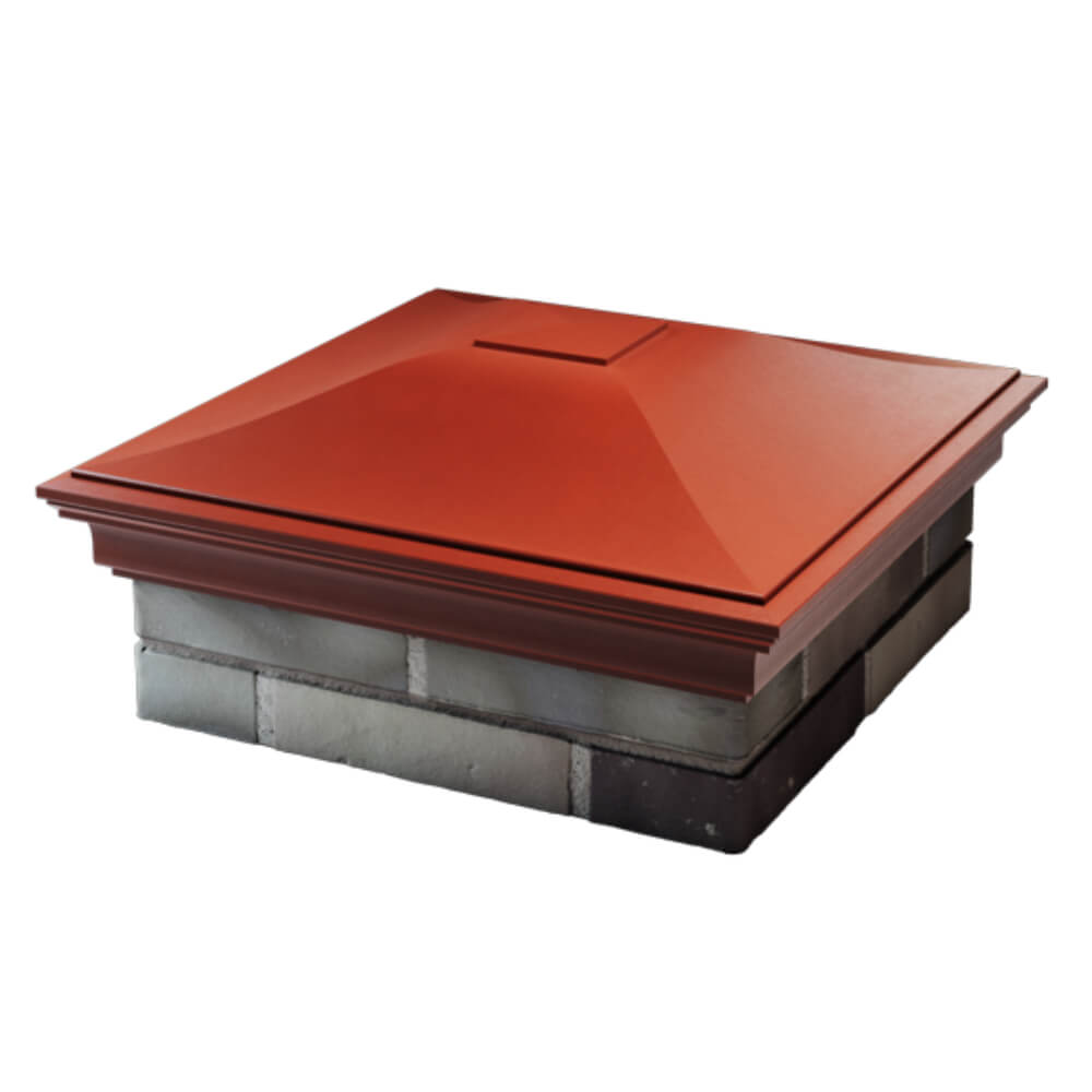 Колпак Zking Монблан Красный на столб 2х2 кирпича (515х515мм) в Пскове фото