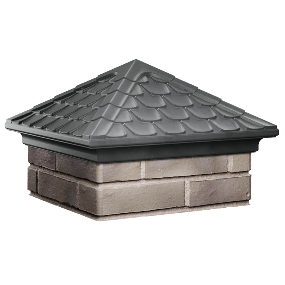 Колпак Zking Эльбрус Серый на столб 1.5х1.5 кирпича (385х385мм) в Пскове фото