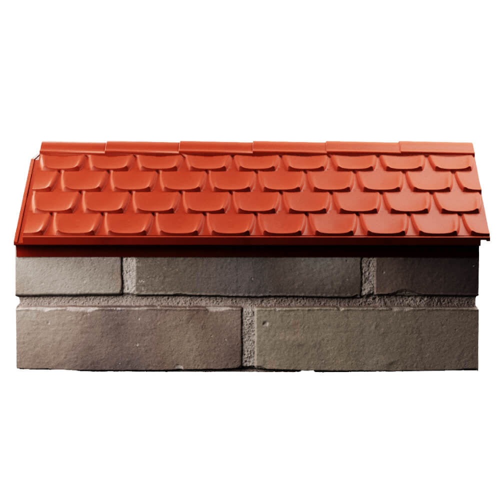 Парапет Zking Эльбрус Красный с посадкой на 1 кирпич (255мм) в Пскове фото