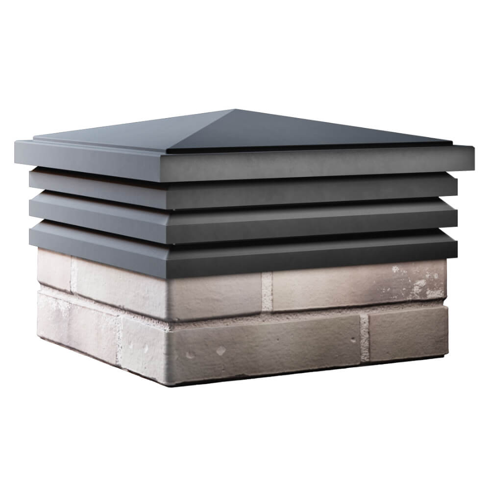 Колпак Zking Бона ХайТек Серый на столб 1.5х1.5 кирпича (385х385мм) в Пскове фото