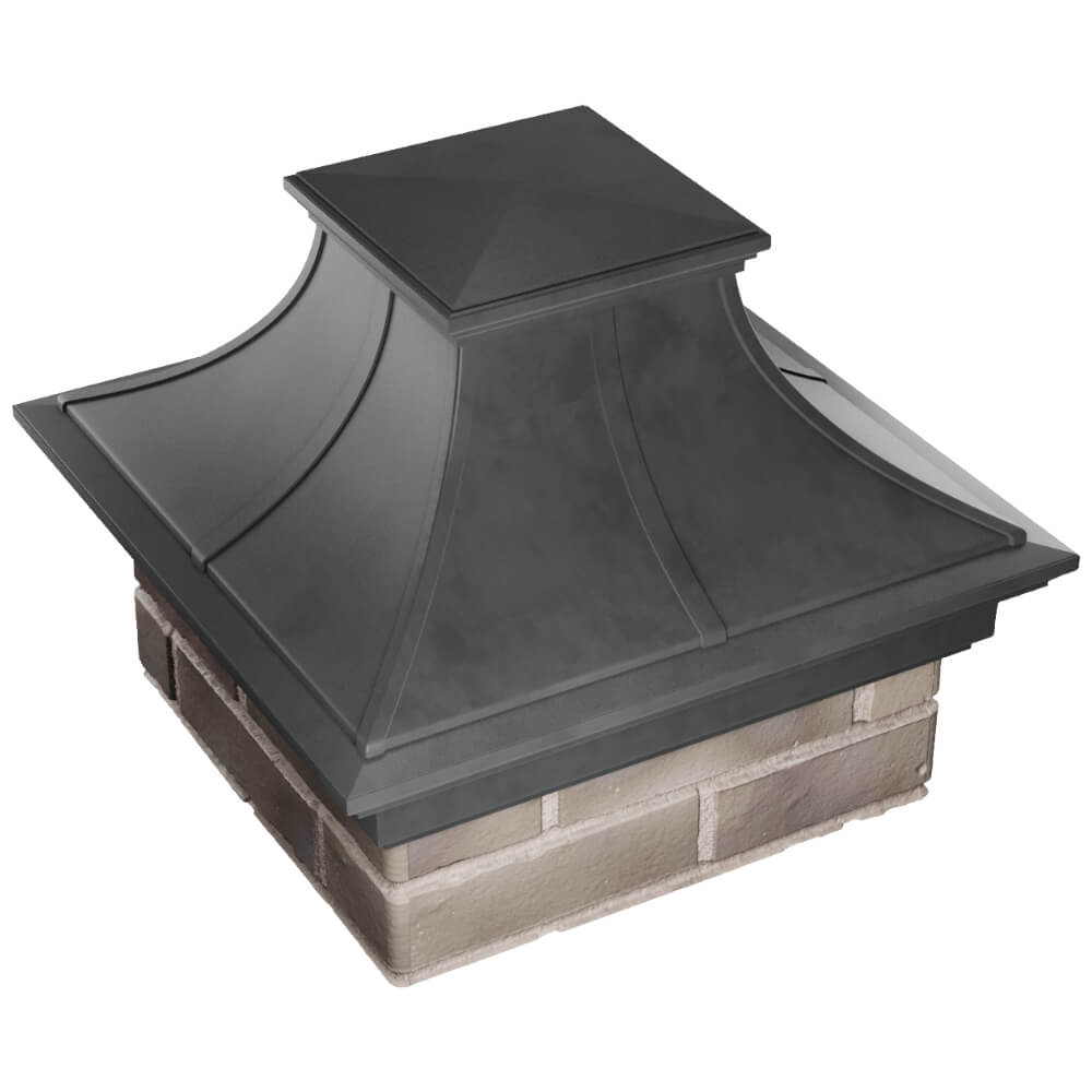 Колпак Zking Монблан Премиум Серый на столб 1.5х1.5 кирпича (385х385мм) в Пскове фото