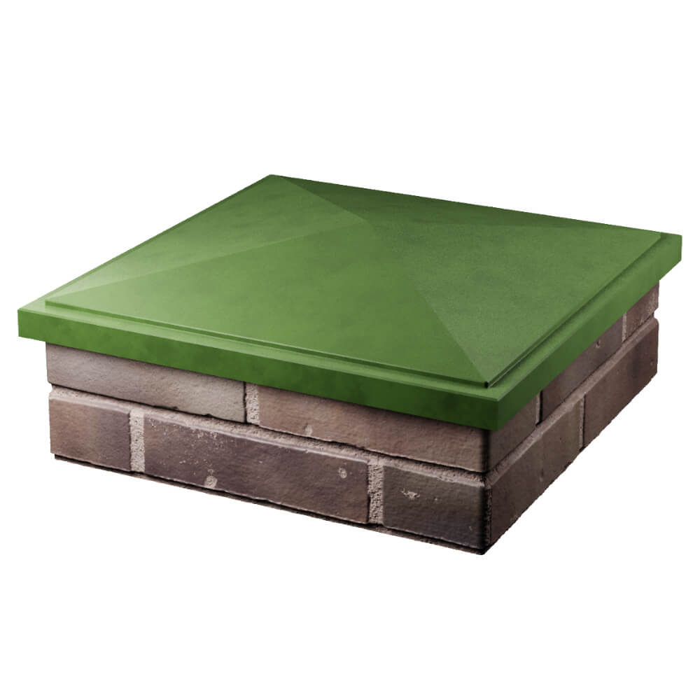 Колпак Zking БонаМоно Зеленый на столб 2х2 кирпича (515х515, 530х530мм) в Пскове фото