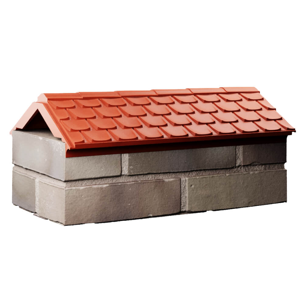 Парапет Zking Эльбрус Красный с посадкой на 1 кирпич (255мм) Псков фото