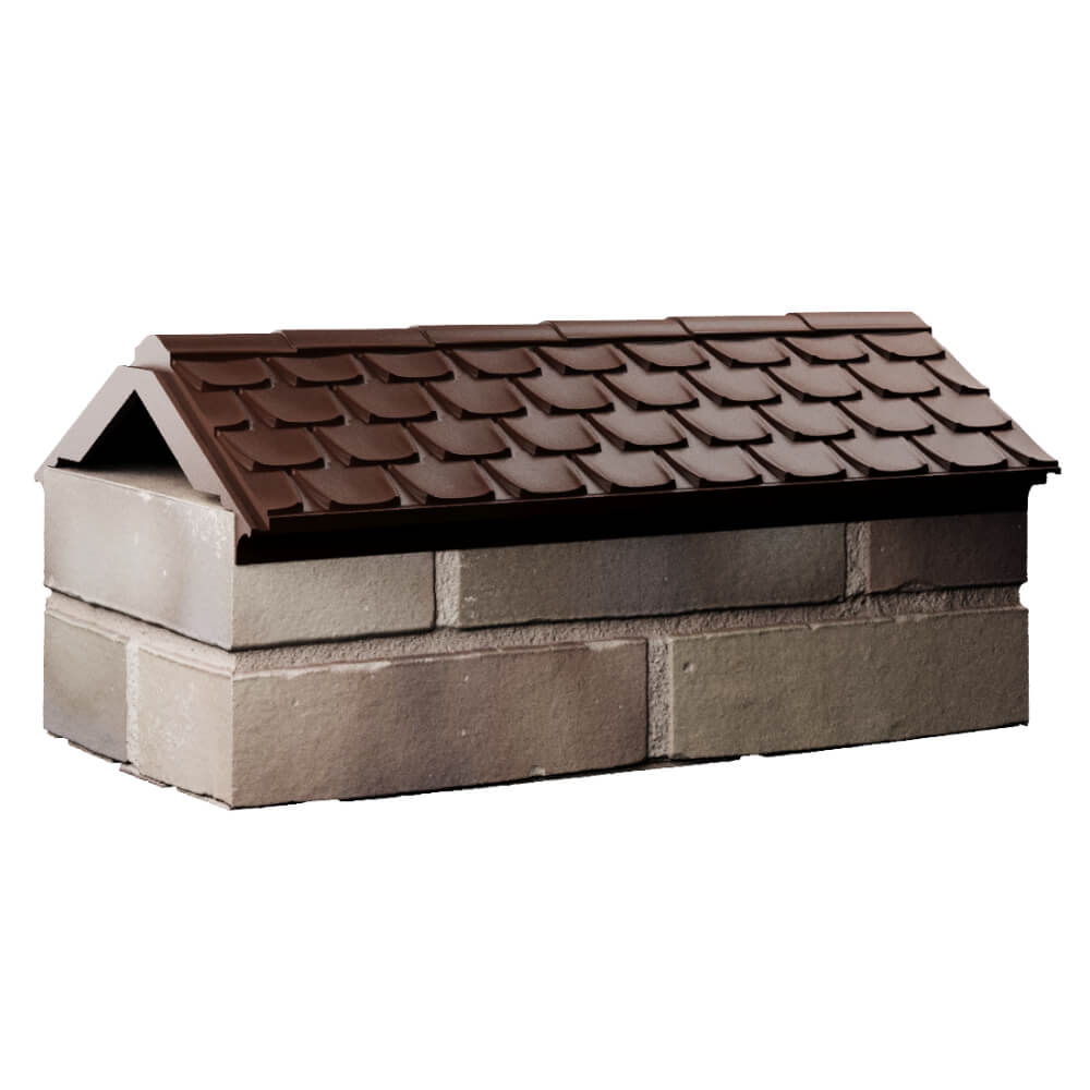 Парапет Zking Эльбрус Коричневый с посадкой на 1 кирпич (255мм) Псков фото