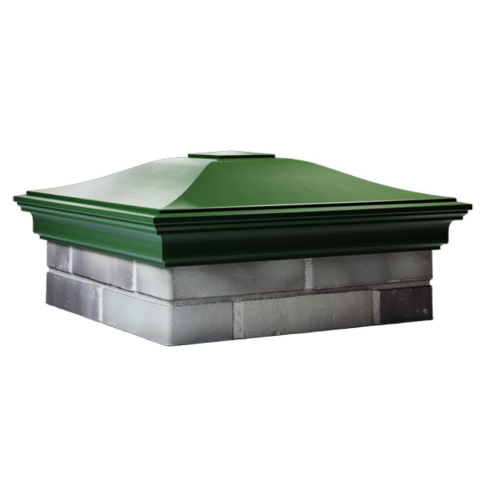 Колпак Zking Монблан Зеленый на столб 2х2 кирпича (515х515мм) в Пскове фото