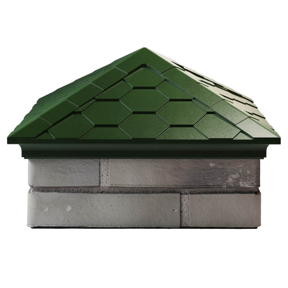 Колпак Zking Эверест Зеленый на столб 1.5х1.5 кирпича (390х390мм) Псков фото