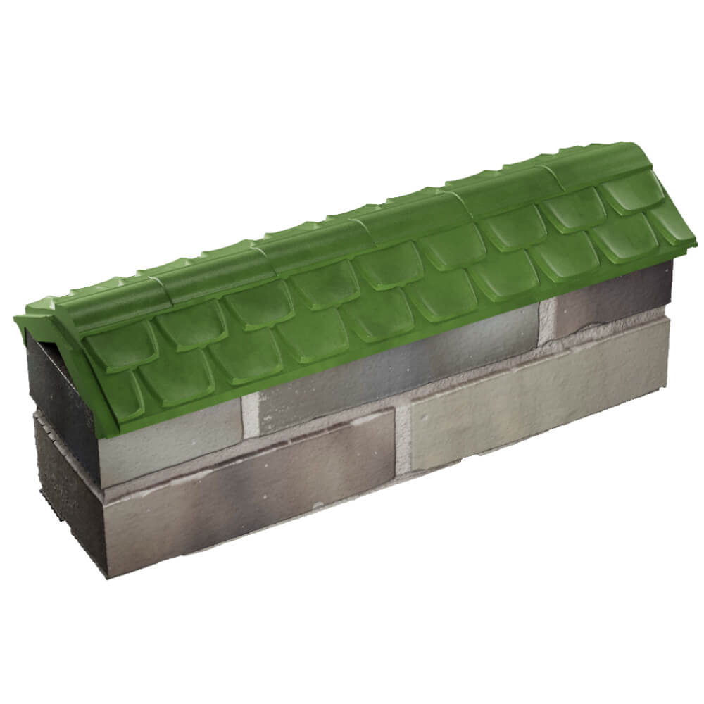 Парапет Zking Эльбрус Зеленый с посадкой на 0.5 кирпича (130мм) в Пскове фото
